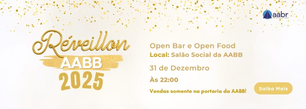 Banner de divulgação do Reveillon AABR no dia 31 de Dezembro de 2024